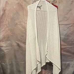 White House Black Market Cream Knit Cardigan